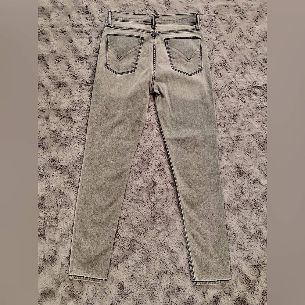 Hudson “Blair” Dark Gray High Rise Super Skinny Ankle Jeans • EUC • Size 27 - Picture 2 of 11